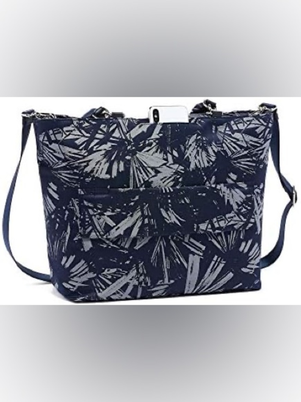 TUMI - Voyageur Torun Tote - Blue Palm Print - Picture 4 of 7